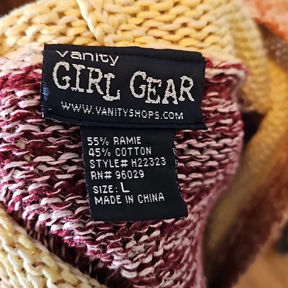 Vanity Girl Gear hooded sweater, L, Ramie/cotton